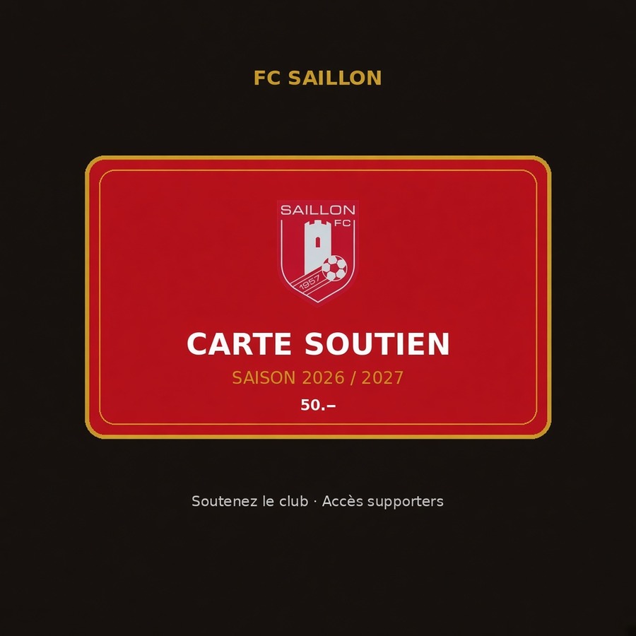 Carte soutien FC Saillon 2026/2027